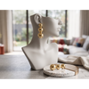 Gold Beaded Hoop Earrings