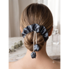 Pearl Satin Scrunchies
